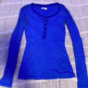 blue, hollister, long sleeve